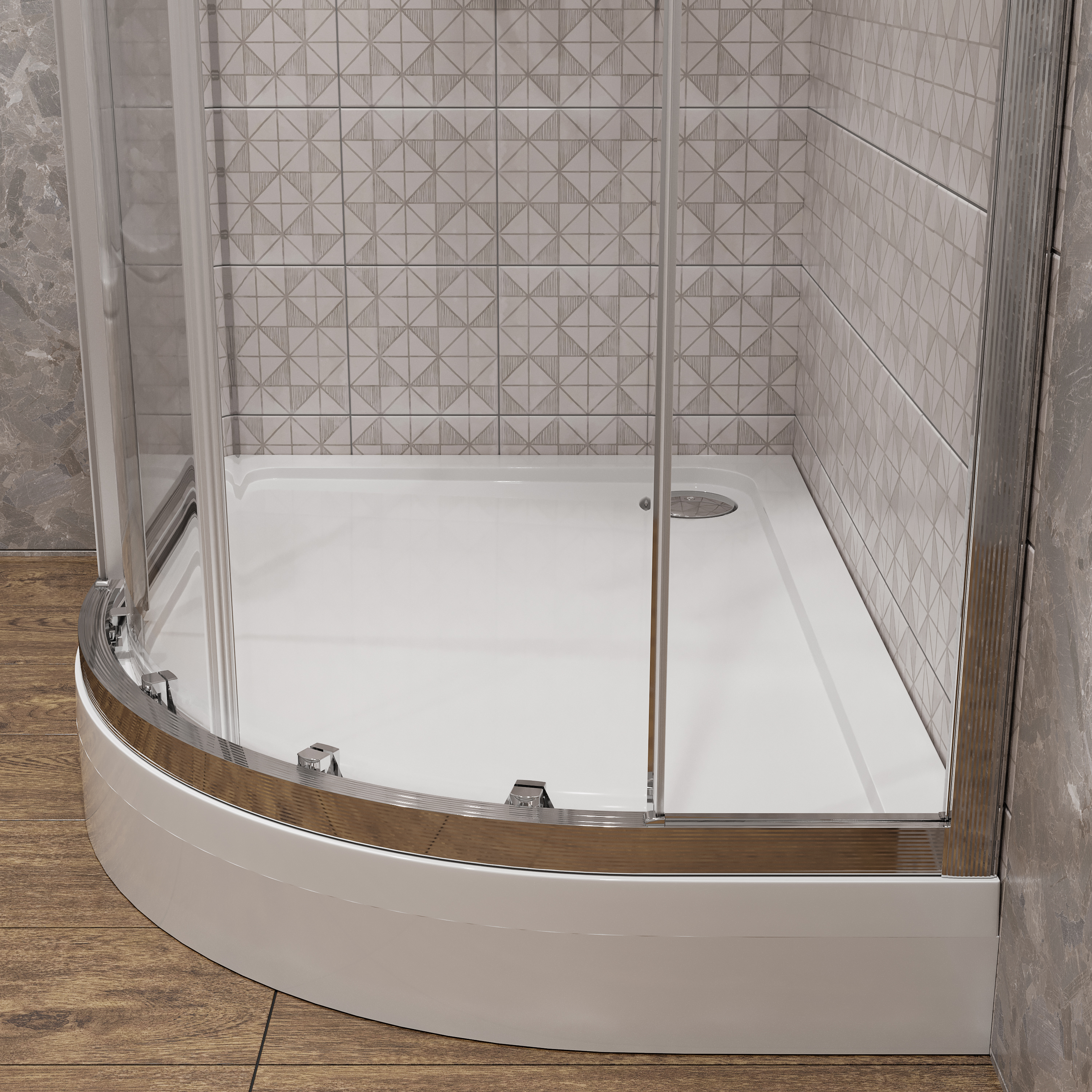 Поддон для душа STWORKI Хельсинки 120x80 L, с сифоном