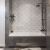 Акриловая ванна STWORKI Карлстад 180x80, с каркасом и сливом-переливом