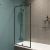 Шторка на ванну STWORKI Карлстад неподвижная, 70х140, профиль черный матовый, прозрачное стекло