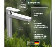 Смеситель для раковины STWORKI Ноттвиль NO-02cr хром