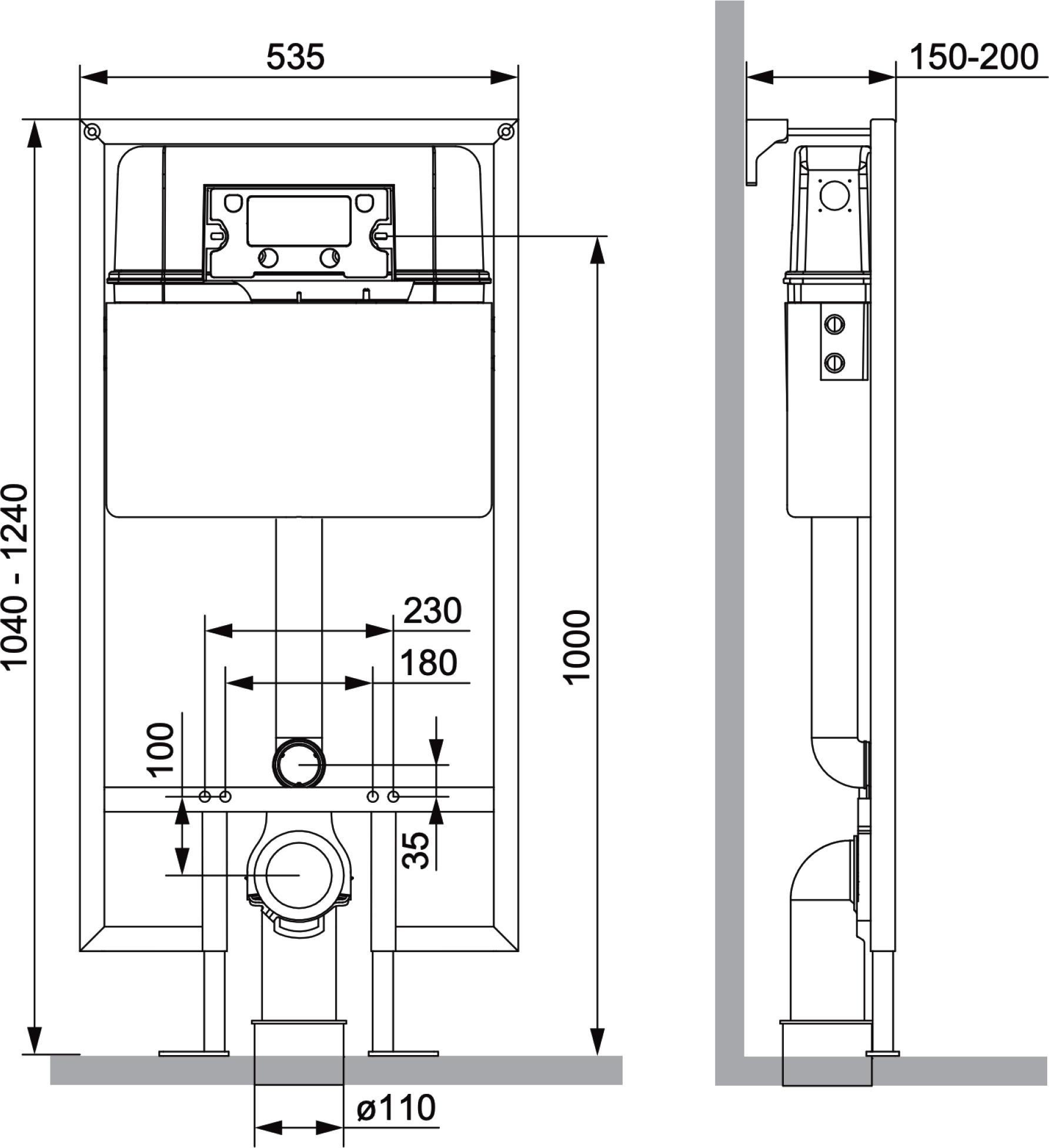 Комплект Унитаз подвесной STWORKI Монтре SETK3204-2616 безободковый, с микролифтом + Инсталляция 510163 + Кнопка 230824 белая
