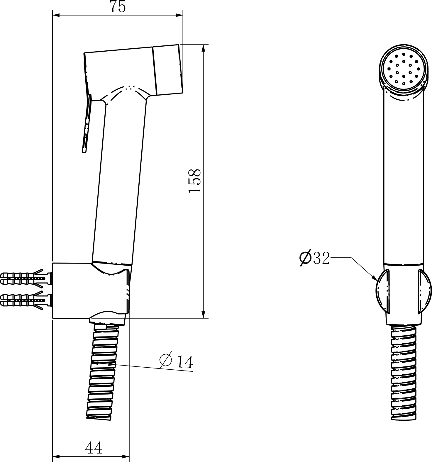 Гигиенический душ STWORKI Хедмарк S190011-2B02-I012