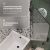 Шторка на ванну STWORKI Ольборг распашная, 70х140, профиль черный матовый, прозрачное стекло