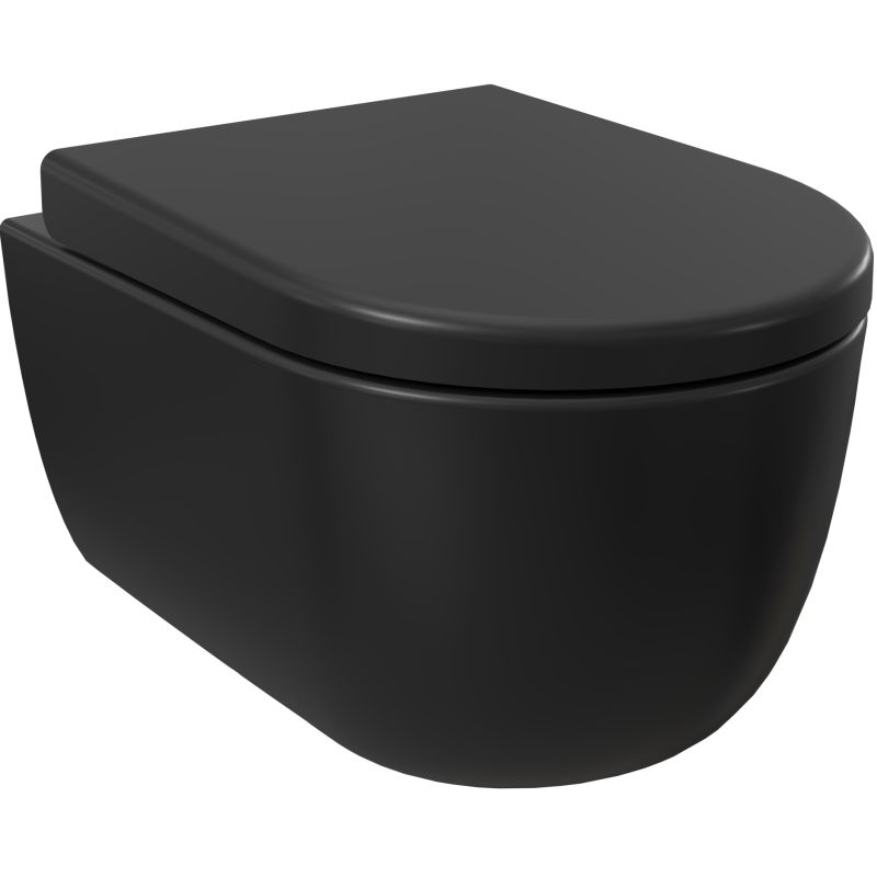 Унитаз подвесной BOCCHI V-Tondo 1417-004-0129 черный матовый, с микролифтом