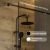 Душевая перегородка STWORKI Берген 60 см, профиль черный матовый, прозрачное стекло