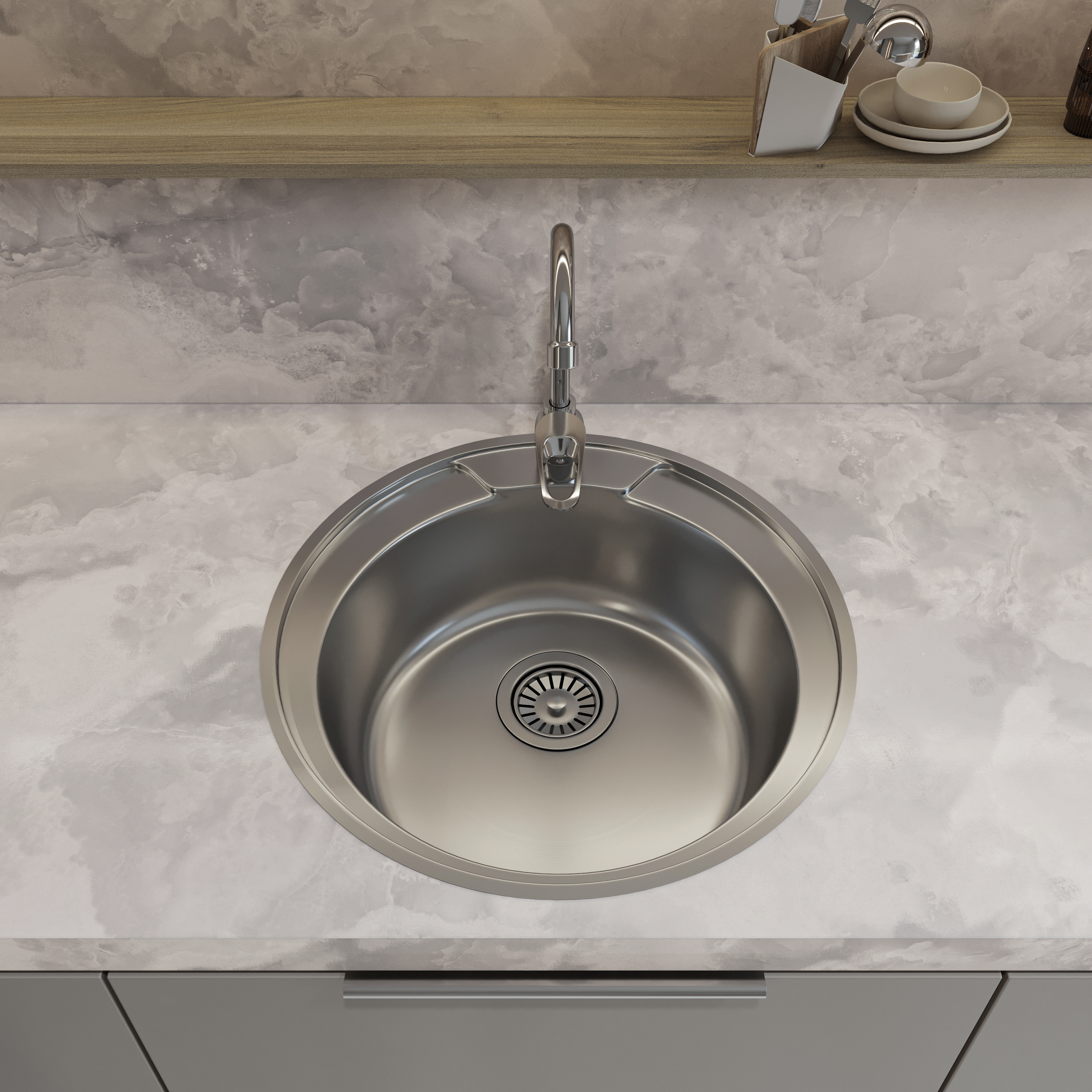 Мойка кухонная Domaci Равенна Rite DFA 500 (4)