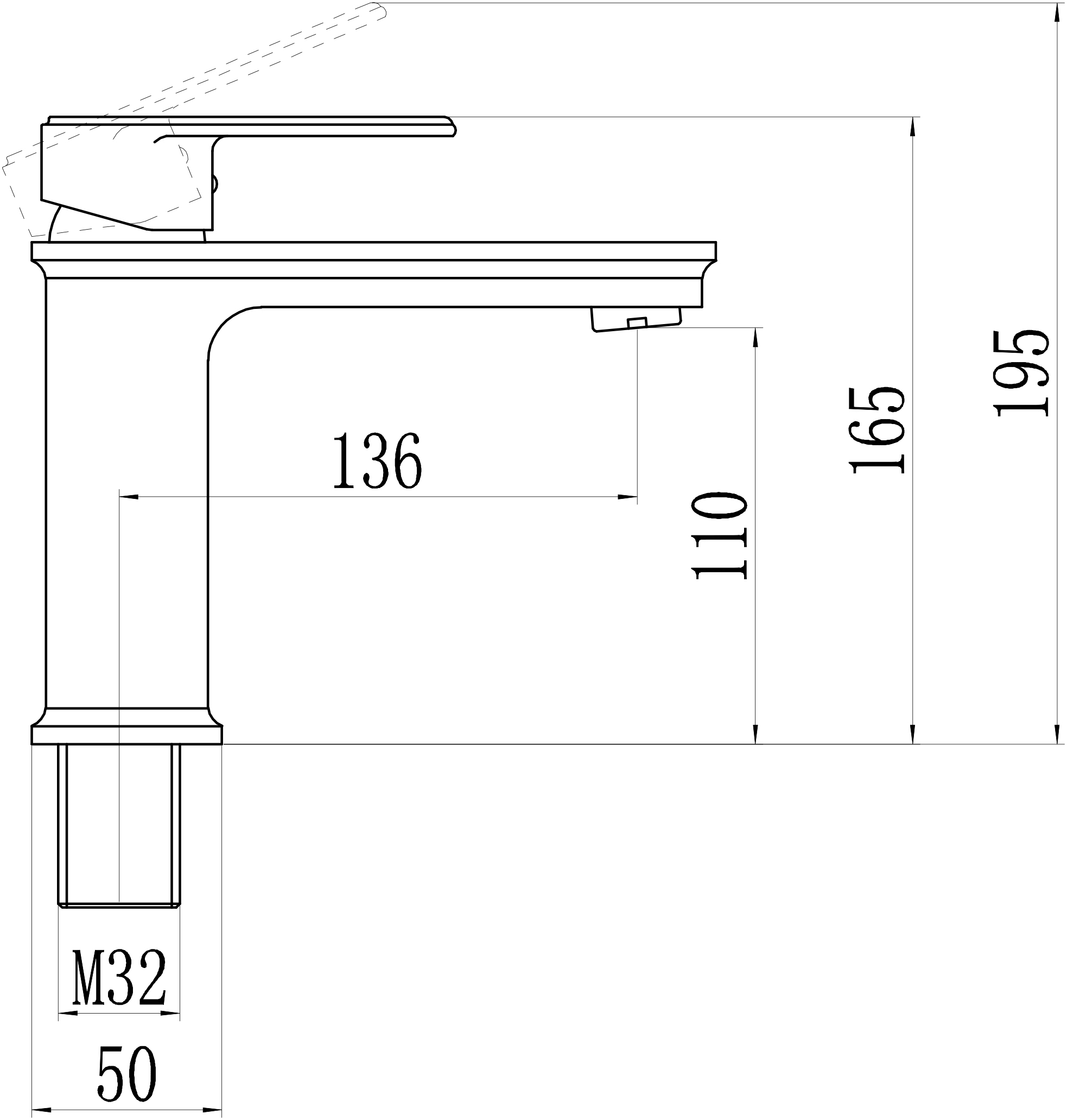 Смеситель для раковины Savol S-600301 хром