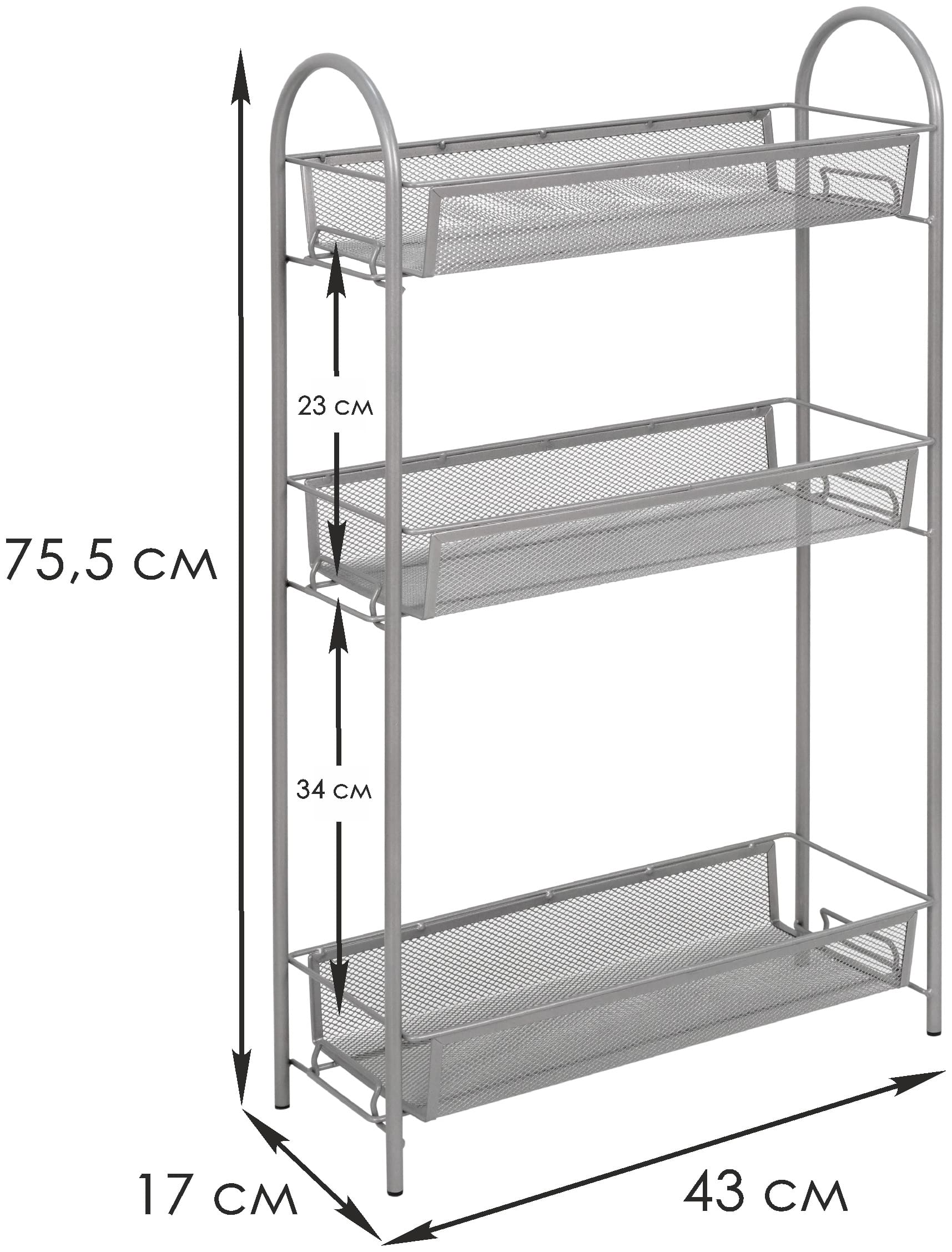 Этажерка "Ладья 13" металлик  Соликамск