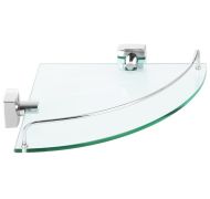 Полка стеклянная 1-яр угловая Fixen Kvadro 61303A