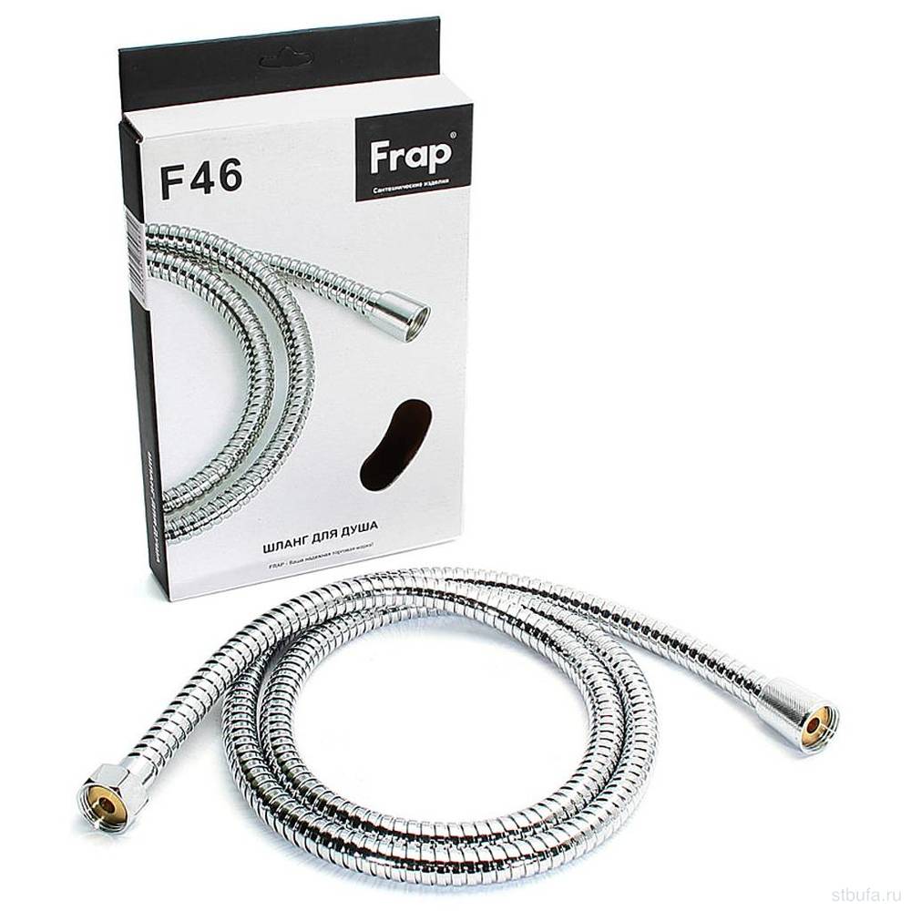 Шланг для душа FRAP F46 150cm, в двойной оплетке, хром (60)