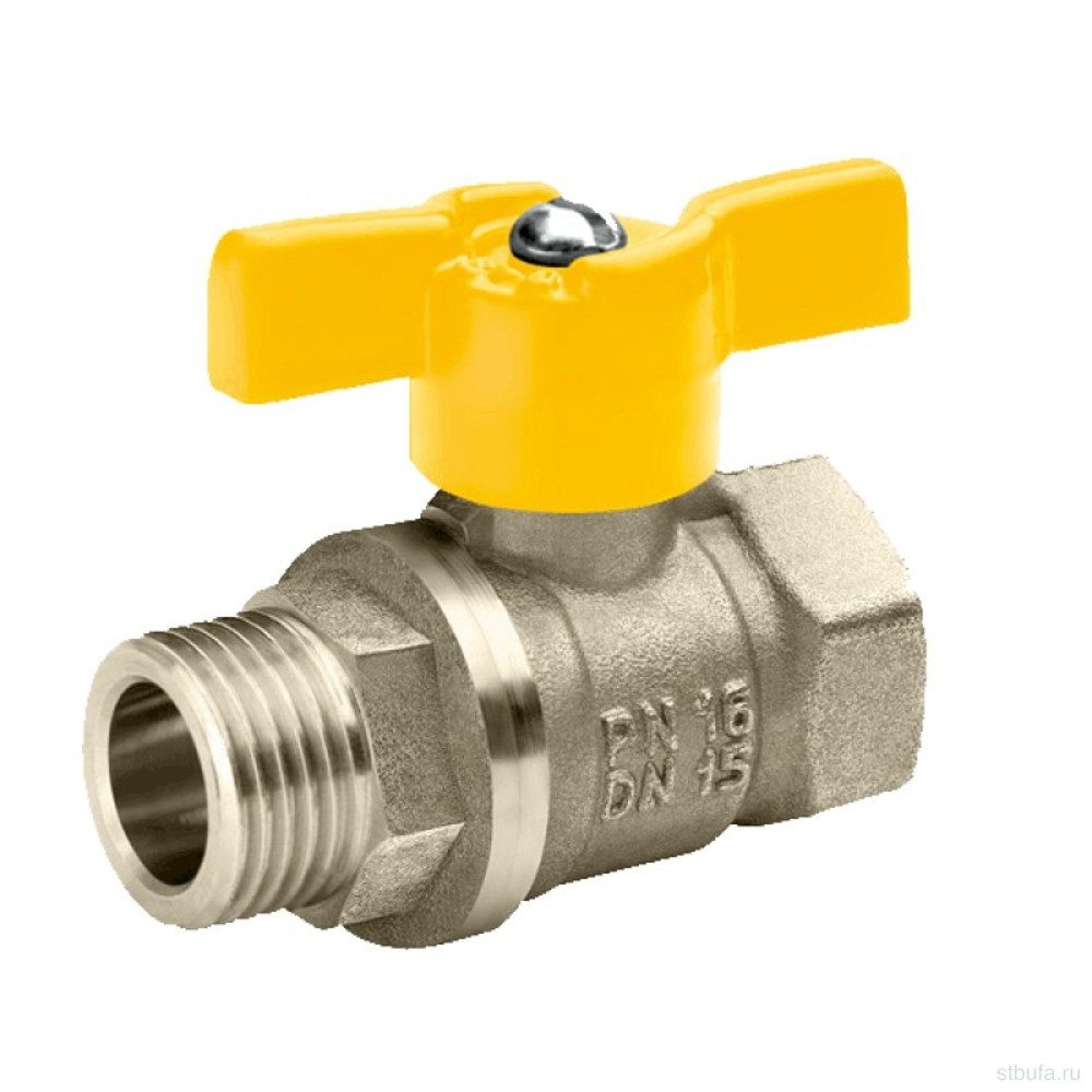Кран шар. ГАЗ 3/4" г/ш бабочка ДУ-20, БОЛОГОЕ