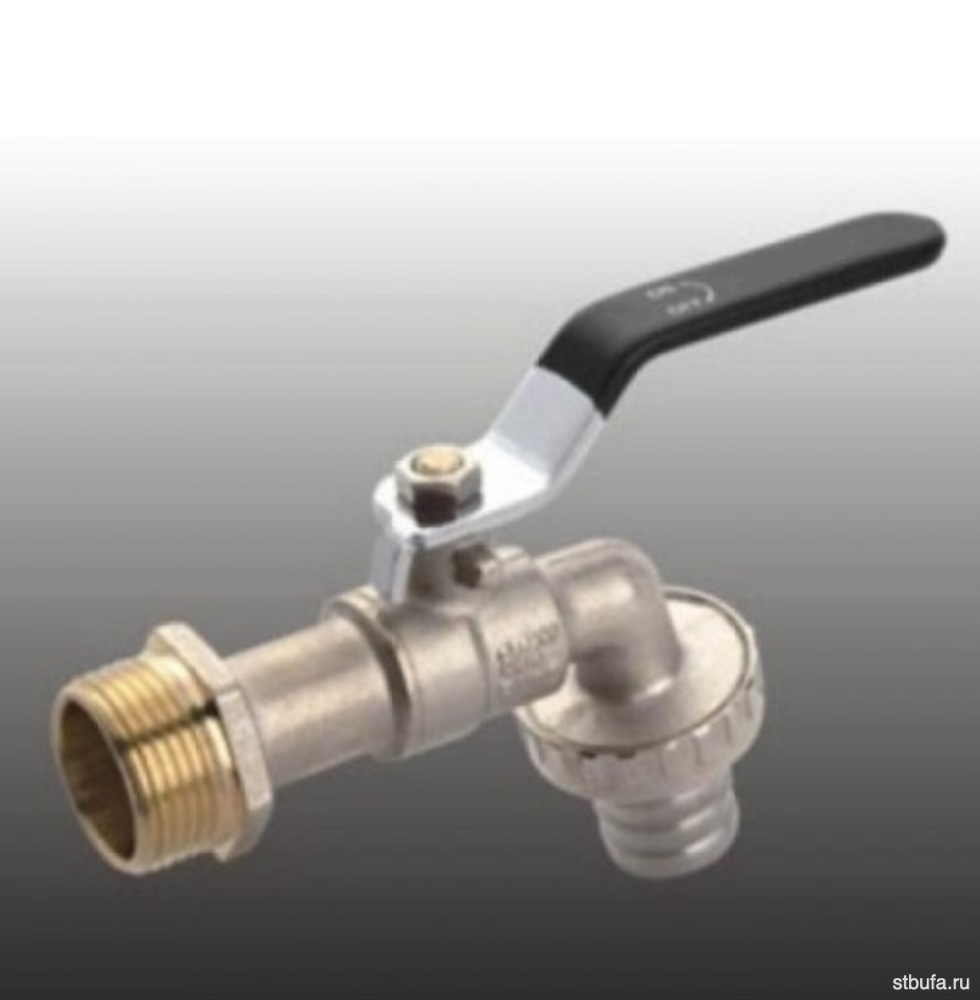 Кран с носиком 3/4" никель (12/120) RM