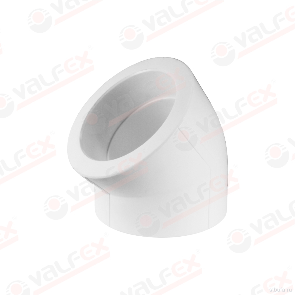 ППРС (полипропилен) Угольник D40/45* (15!/75) Valfex