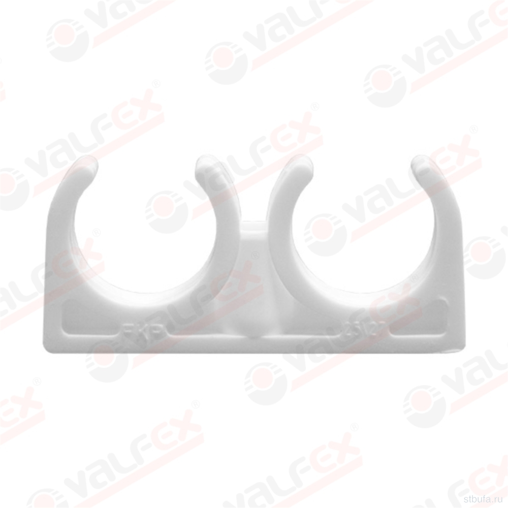 ППРС (полипропилен) Опора двойная D25-27mm, (100!/400), Valfex