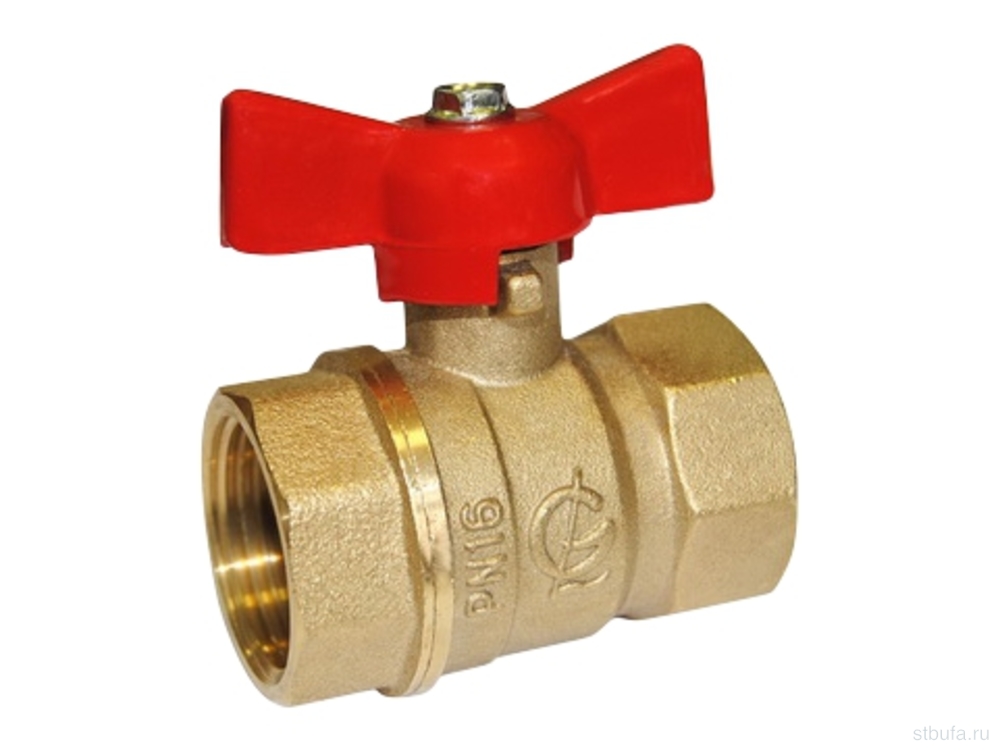 Кран шаровой 3/4" г/г бабочка 11Б27П1 Стандарт 230 DN20 PN40 ГАЛЛОП (50)