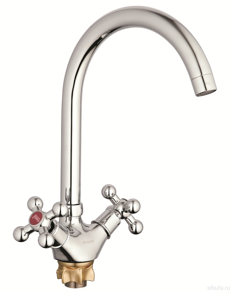 Смеситель GLAUF кухня керам 1/2", гайка, QTZ4-A856 (в кор.10/в упак.1)