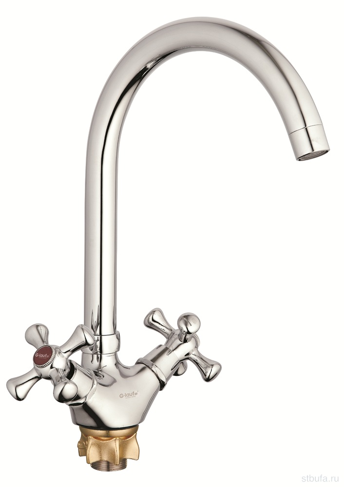 Смеситель GLAUF кухня керам 1/2", гайка, QTZ4-A827 (в кор.10/в упак.1)
