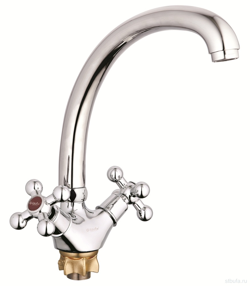 Смеситель GLAUF кухня керам 1/2", гайка, QTZ4-B856 (в кор.10/в упак.1)