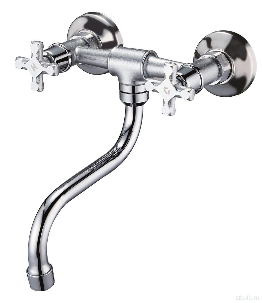 Смеситель GLAUF/Solone кухня настенный, керам 1/2", JIK12-A102A (в кор.20/в упак.1)