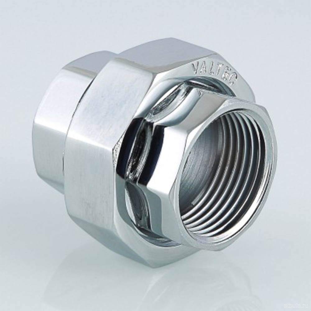 Муфта разъемная VALTEC 1/2" вн.-вн. (ХРОМ)