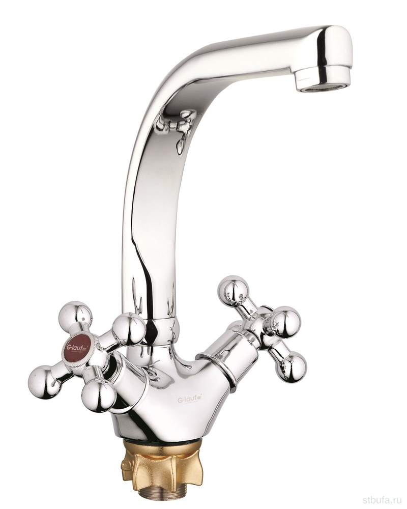 Смеситель GLAUF кухня керам 1/2", гайка, QTZ4-D856 (в кор.10/в упак.1)