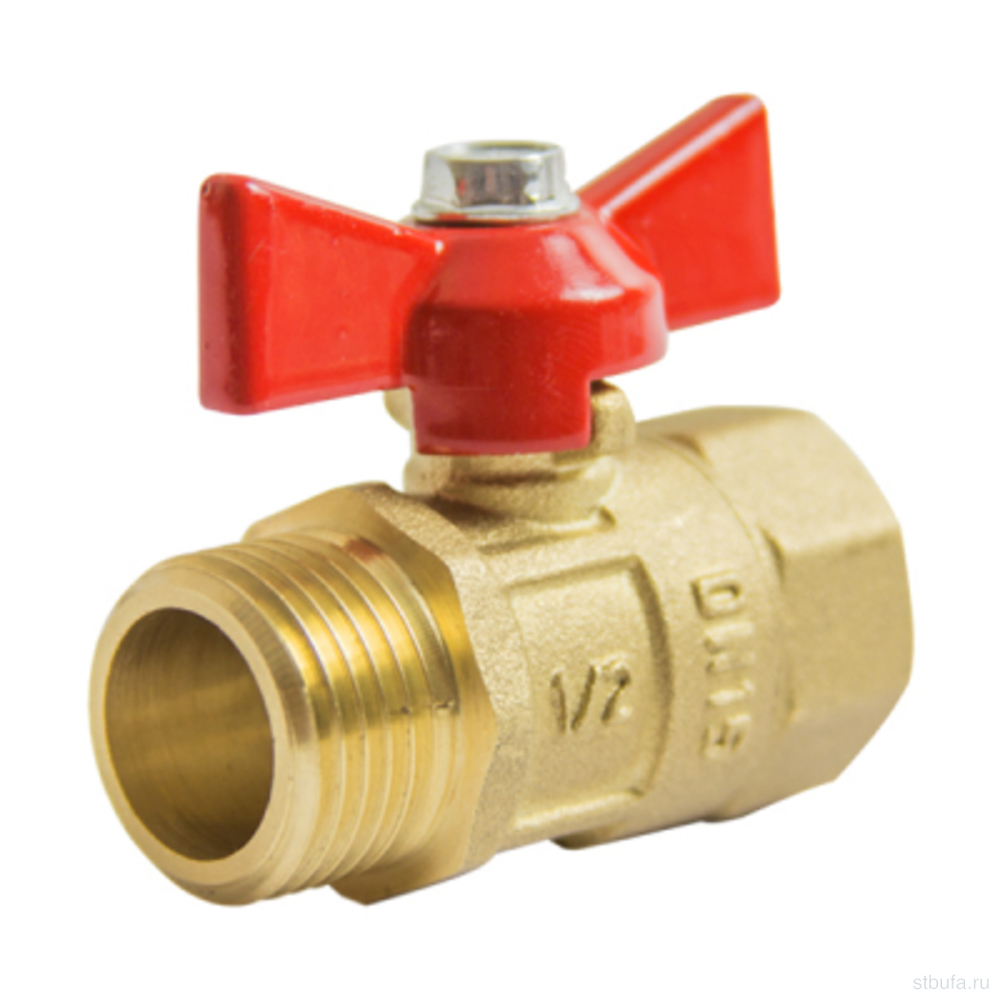 Кран шаровой ПРАКТИК 1/2" г/ш бабочка 131 DN15 ГАЛЛОП (80)