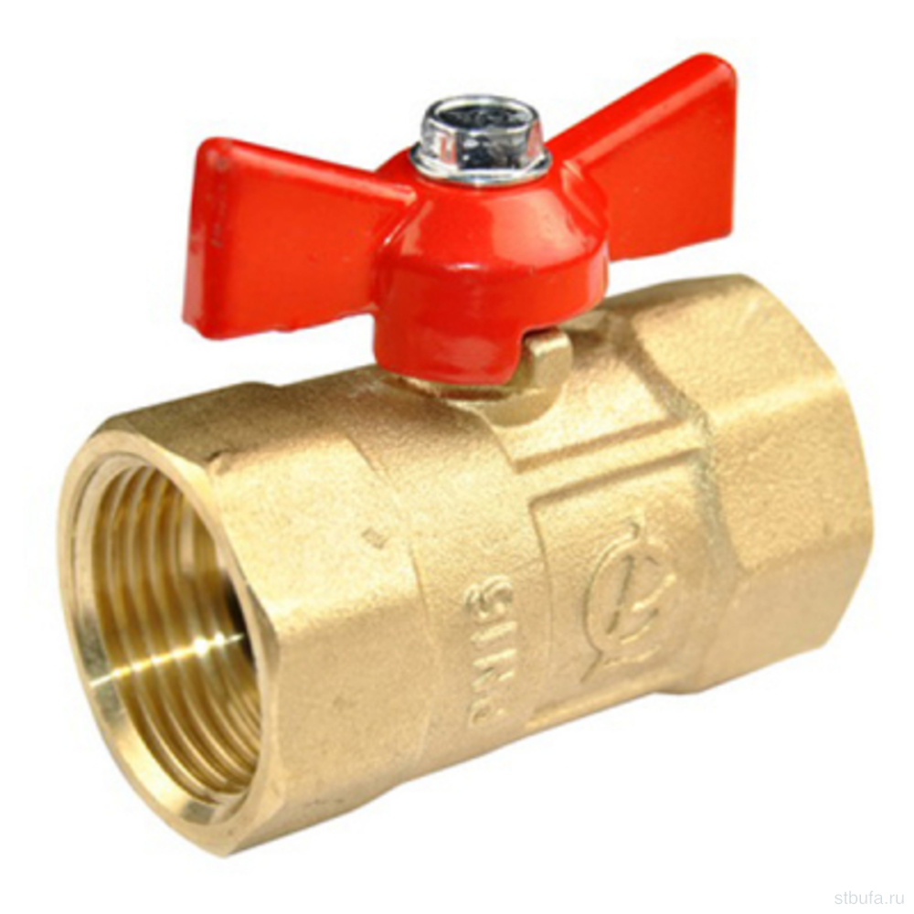 Кран шаровой ПРАКТИК 3/4" г/г бабочка 130 ГАЛЛОП (60)