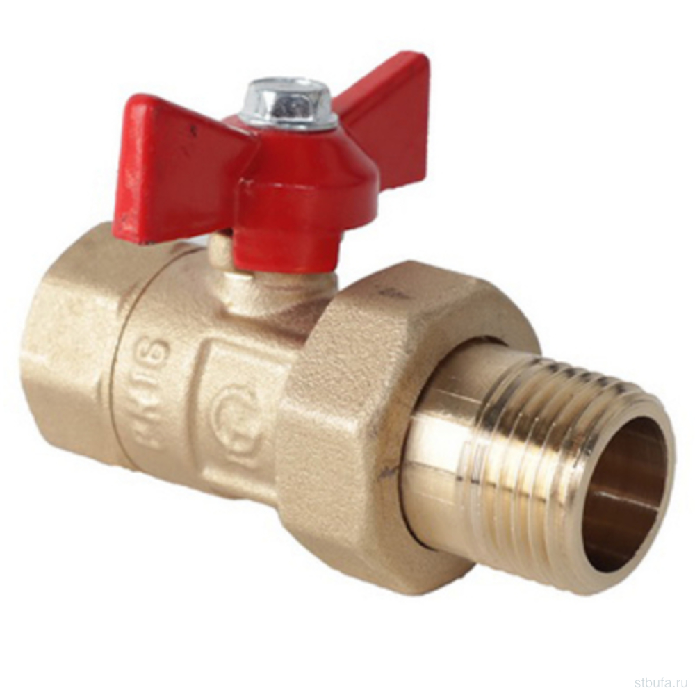 Кран шаровой ПРАКТИК 1/2" американка бабочка 132 DN15 ГАЛЛОП (70)