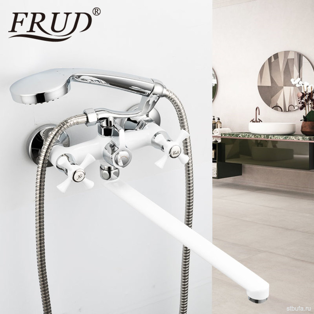 Смеситель FRUD ванна, излив 35F. переключение душ - корпус/дивертор/картридж R22332 (10)