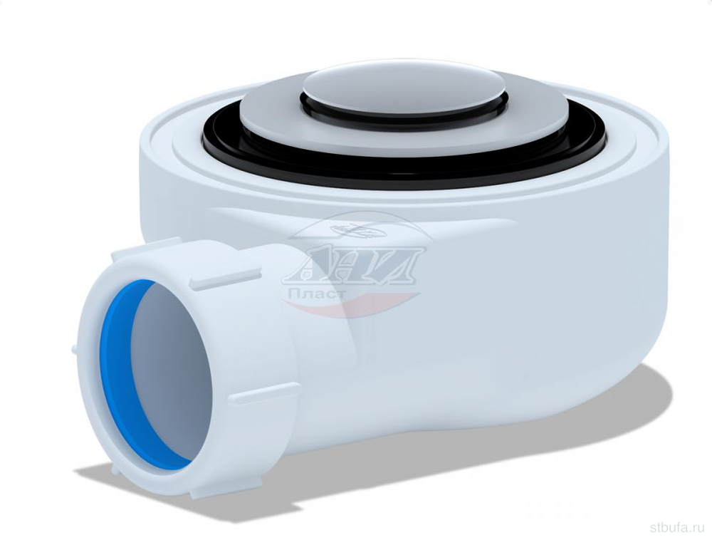 Сифон АНИ для душевого поддона 1 1/2"*50 h 53 мм клик-клак E450CL (10)