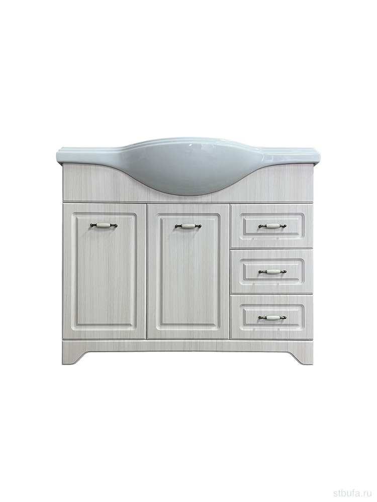 Умывальник Классик 1050 + тумба "Олеандр-2 1050 с 3 ящиками" Style Line ГОСТ ЛЮКС РЕЛЬЕФ ПАСТЕЛЬ