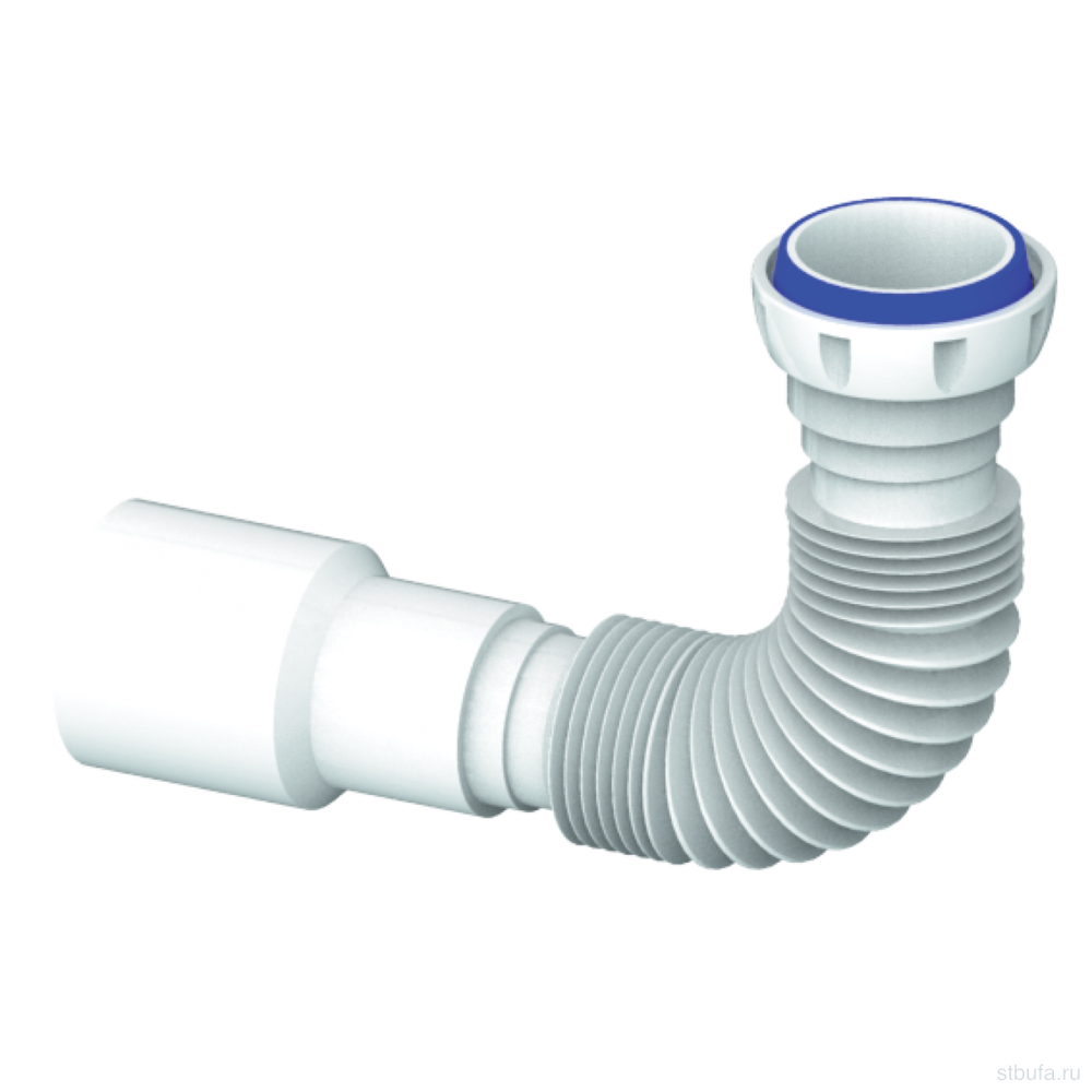 Гофра 1 1/2"*40/50 (400 мм) с гайкой, плоская прокладка UNICORN D45