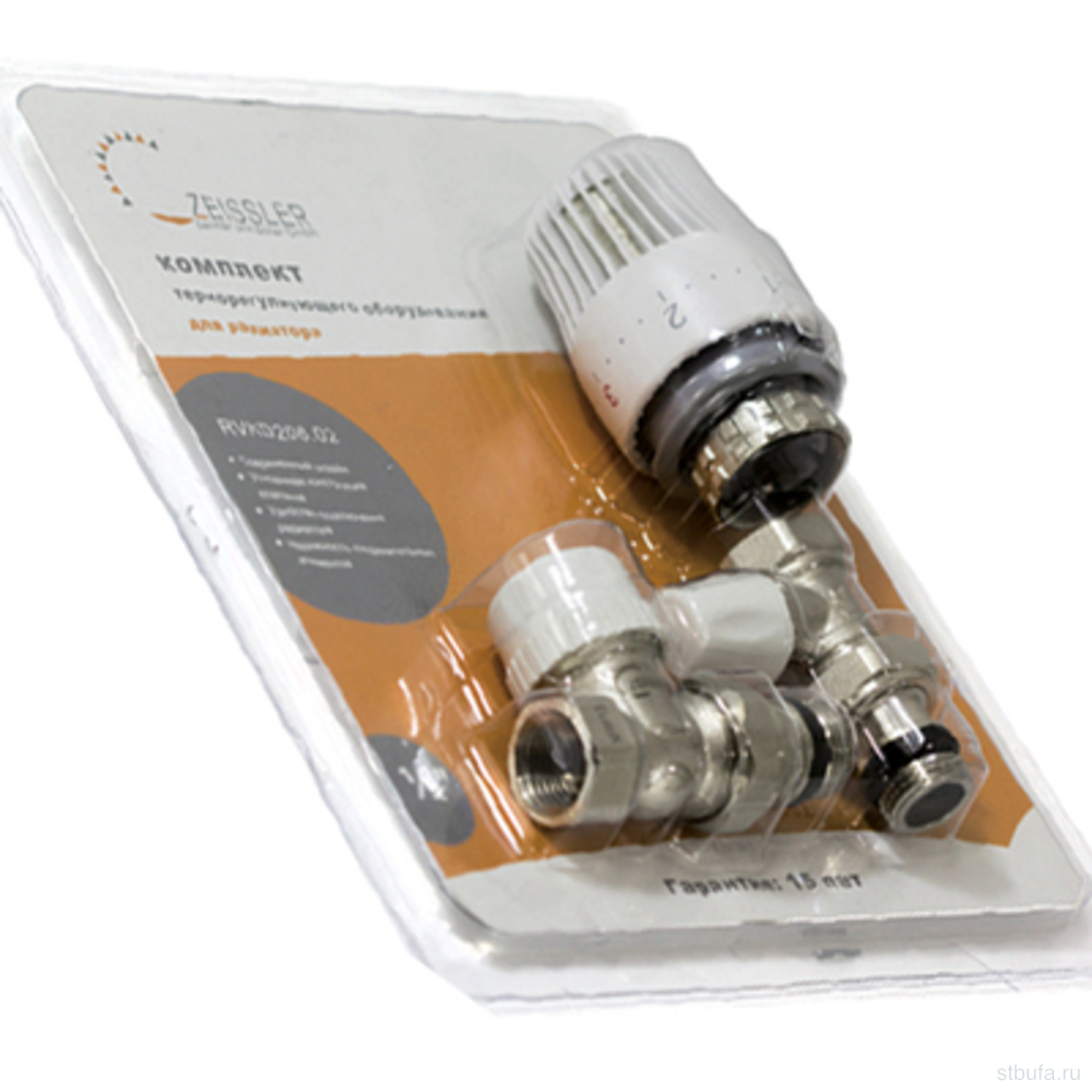 Термостатический комплект для радиатора 1/2" прямой (Zeissler) TIM