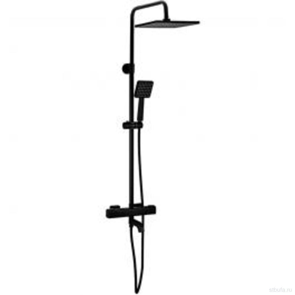 Душевая система (гарнитур) GAPPO G2491-6 с термостатом, излив - перекл. на лейку, черный, латунь (3)