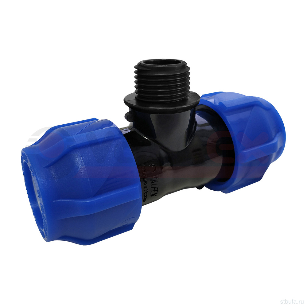 ПНД Тройник компр. переходной с н/р 40-1 1/4"-40 (16/4) Valfex
