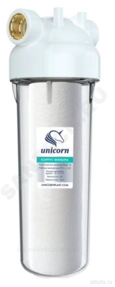 Фильтр магистральный 3/4'' для хол.воды прозр. SLIM LINE 10" KSBP 34 UNICORN