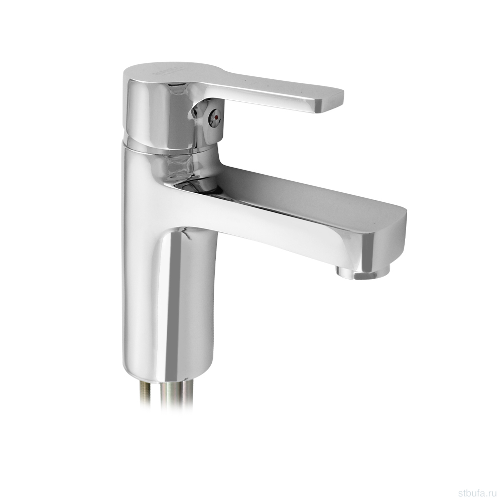 Смеситель для умывальника BIANCO 385001 с коротким изливом, литой корпус, хром (1/10)