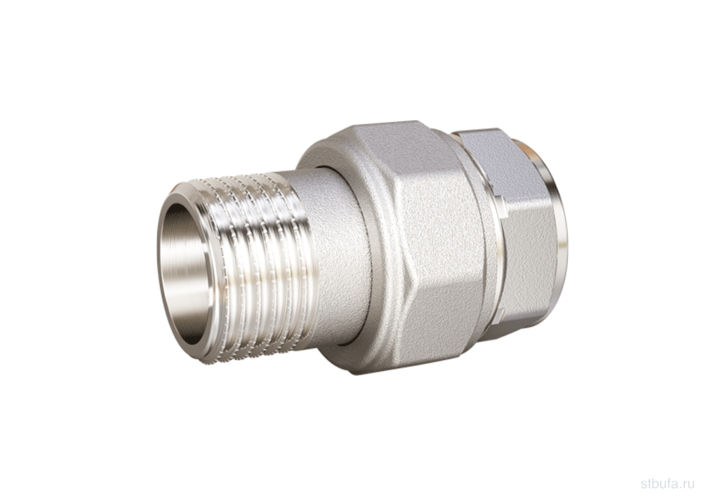 Американка ЛАТУНЬ/ НИКЕЛЬ прямая 3/4'' LD PRIDE (30)