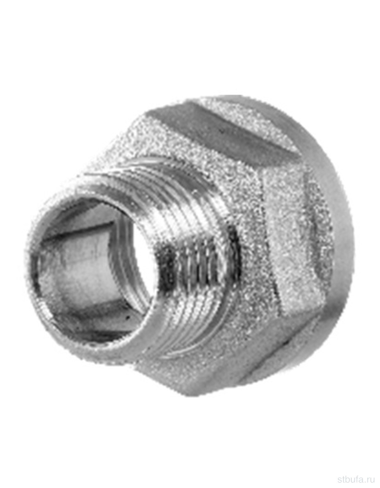 Муфта сгонная 1/2 Нар Х 1'' Вн НИКЕЛЬ БОЛОГОЕ МС15Н/25В (150)
