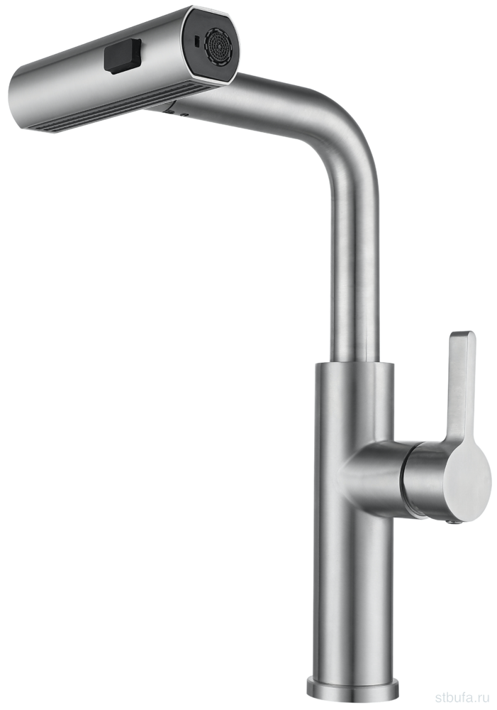 Смеситель для кухни ПРОФСАН ПСМ-300-96 STEEL AISI-304 с выдвижной лейкой тип См-МОЦБИвА (1/10)