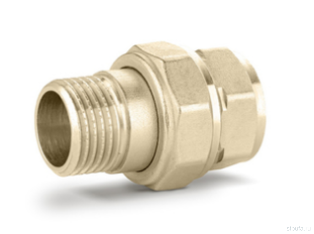 Американка ЛАТУНЬ/НИКЕЛЬ прямая 1/2'' LD PRIDE (40)