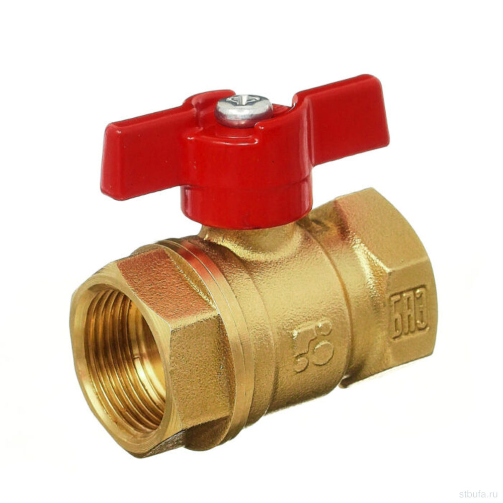 Кран шар. 3/4" г/г бабочка 11Б27П1 ДУ-20 Standart, БОЛОГОЕ