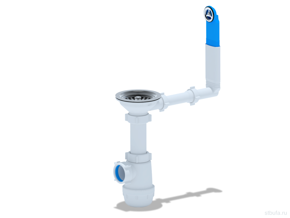 Сифон АНИ Грот 3 1/2"* 40с регул. переливом круглым A0142 (10)