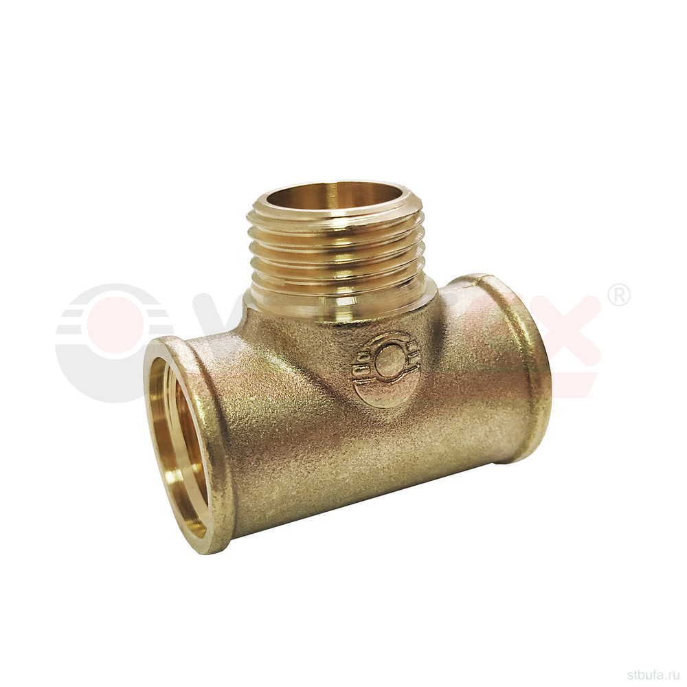 Тройник переходной с переходом на наружную резьбу VALFEX ВР 3/4"хНР 1/2"хВР 3/4" (80/5)