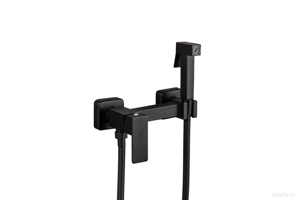 Смеситель FRAP с гигиеническим душем черный, нерж. сталь F7504-6 (1/10)