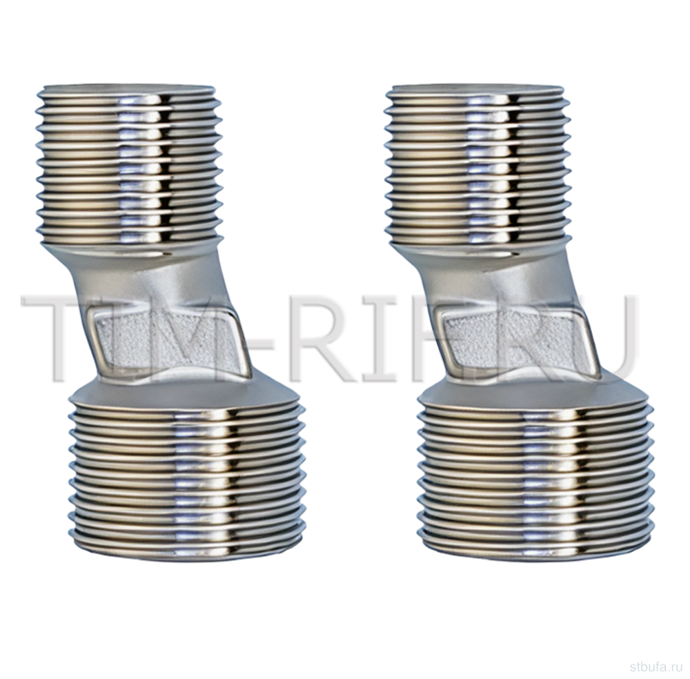 Эксцентрик для подключения смесителя никелированный: 3/4"ш *1/2" ш TiM