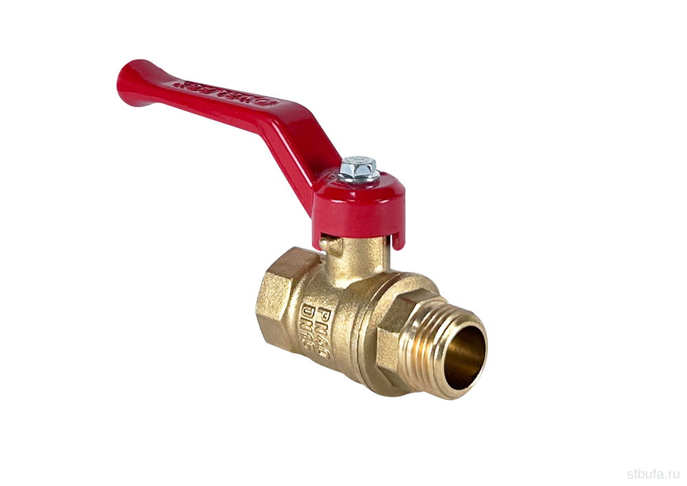 Кран шаровой латунный DeltaPro для ВОДЫ 1/2" ВР/НР ручка, VALFEX 11Б27фт1М (96/24)