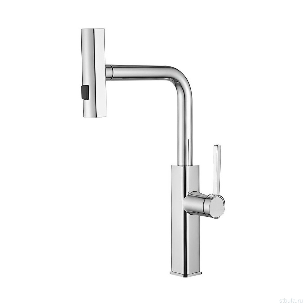 Смеситель для кухни, выдвижной излив, нерж. сталь VALFEX Apollion Steel (10)