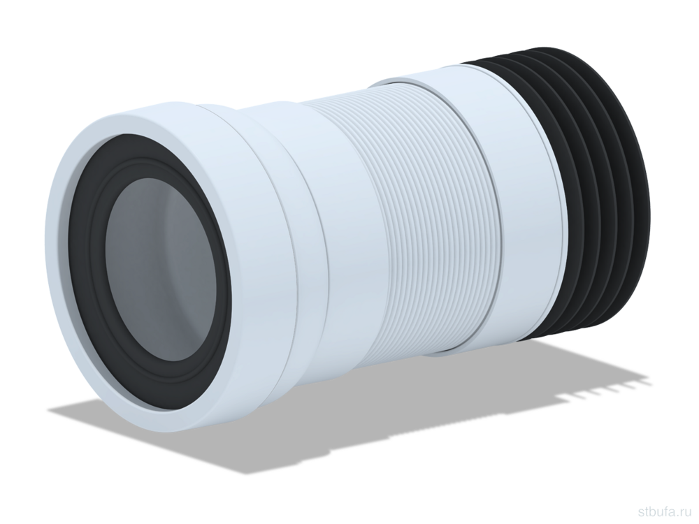 Удлинитель АНИ гибкий для унитаза,280-550мм K718R (1/20)