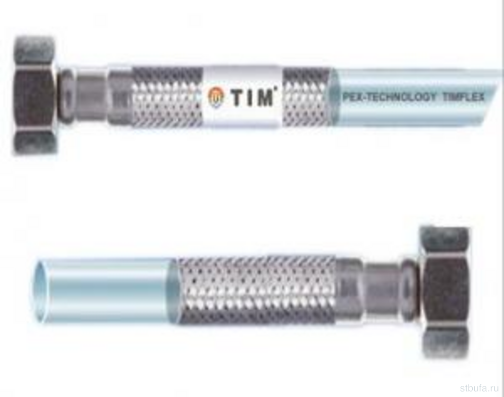 Гибкая подводка для воды с внутренним шлангом из PEX 1/2" г/г-150см TiM